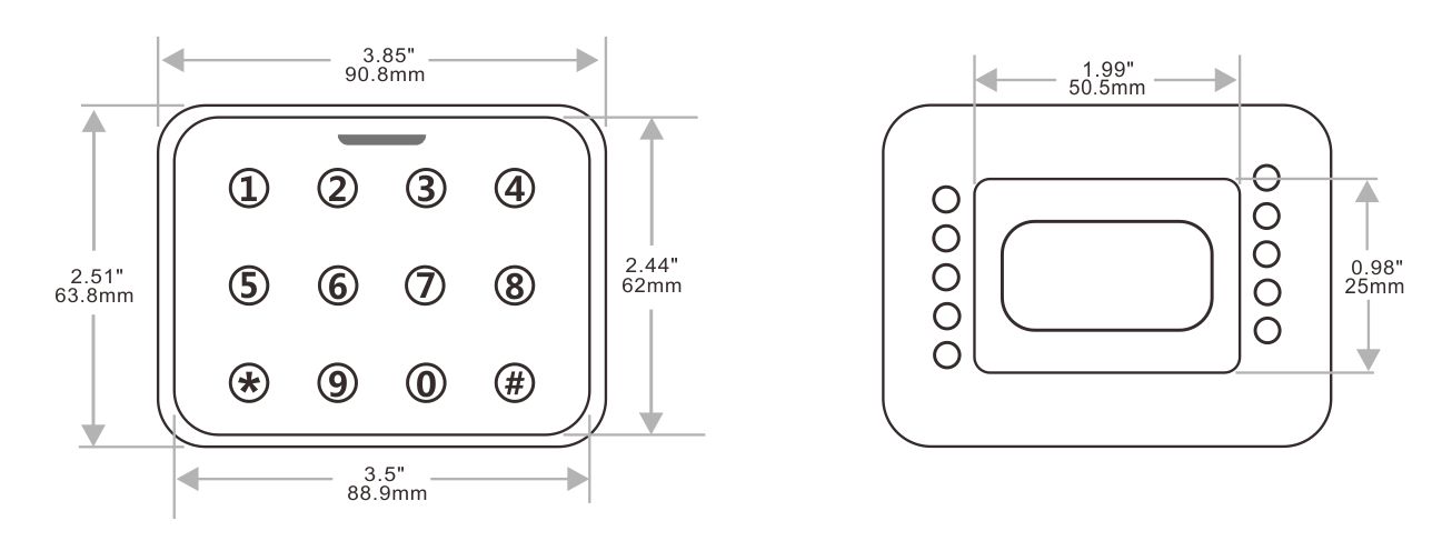 Access Reader Product Size Access Reader Product Size
