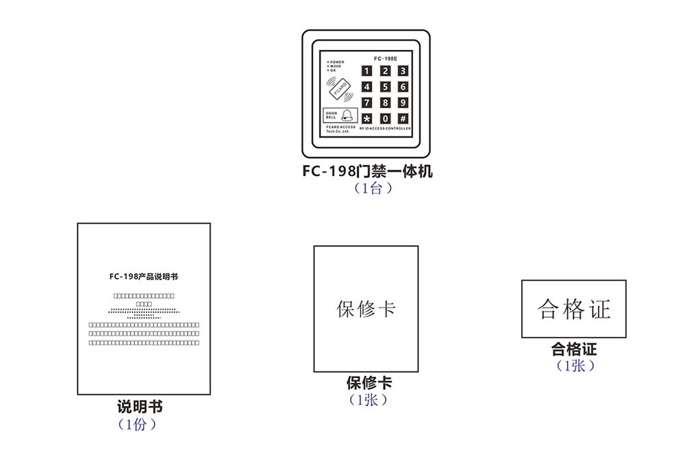 門禁一體機的配件 門禁一體機的配件
